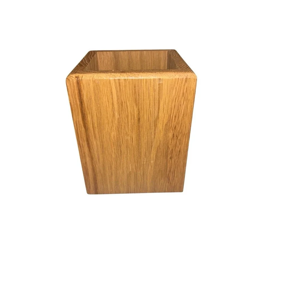 CUTCO Kitchen Tool Utensil Oak Wood Box Block Caddy Container Holder Made In USA